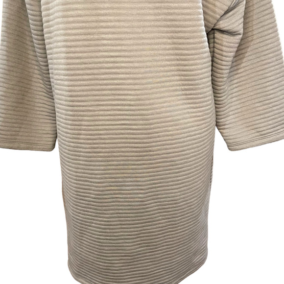 ZARA Size S Dress NEW Mock Turtleneck Ribbed Olive Green Soft Tunic Minamalist - Picture 3 of 15